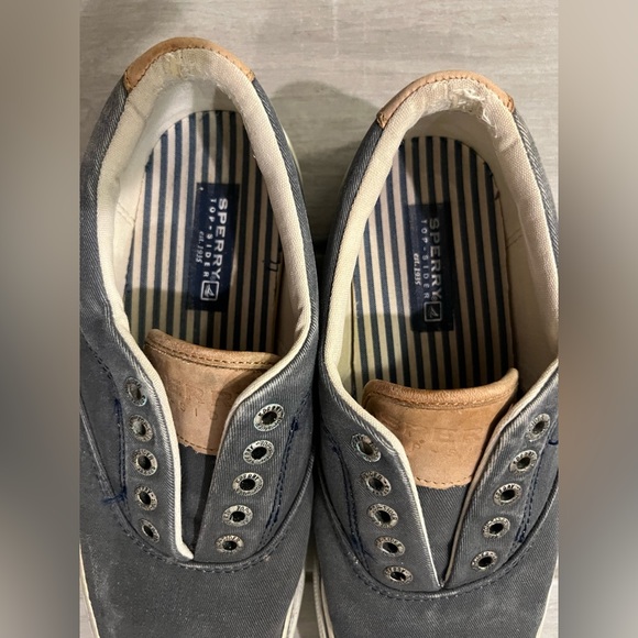 Sperry sz. 7.5M boat shoes in blue and white - Picture 6 of 7